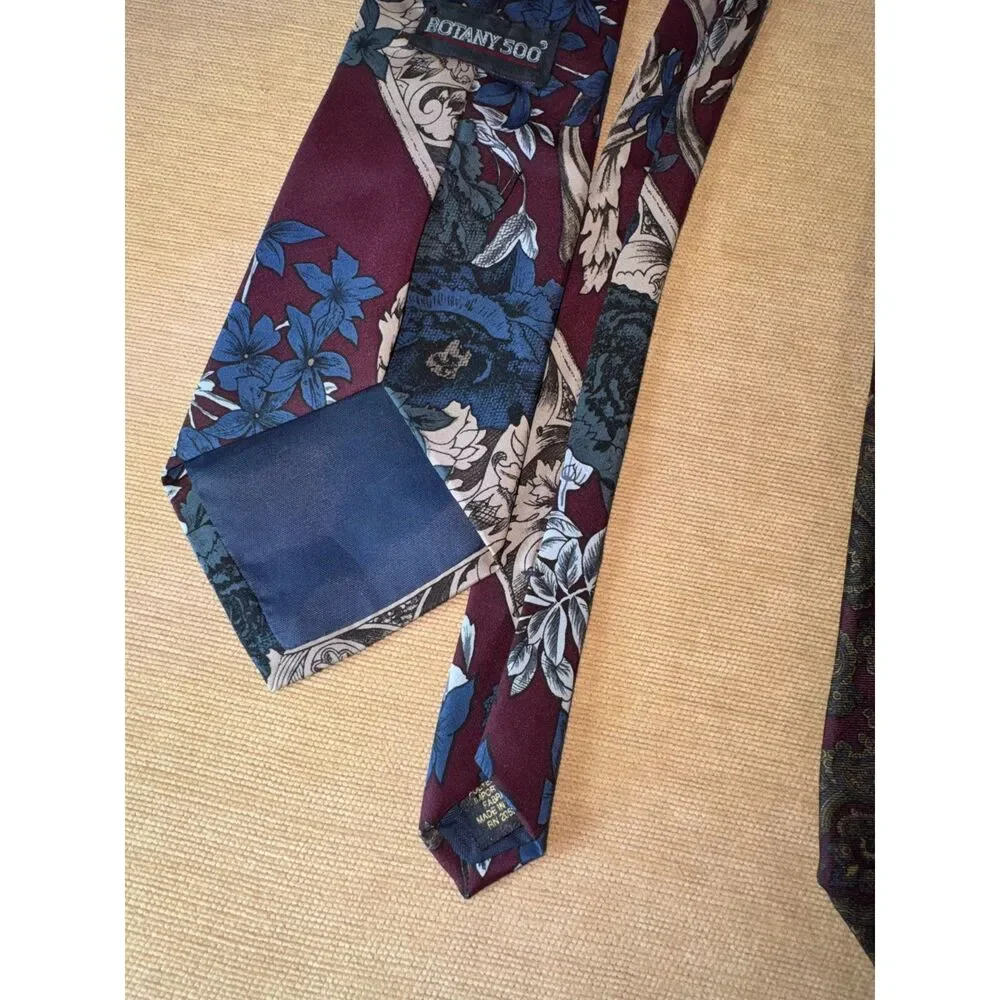 4 Ties; Botany 500, Stafford Executive, A Silk Tie, New Haven Neckwear Co. Tie
